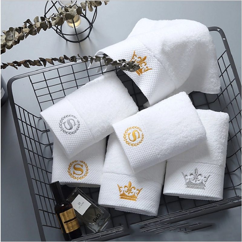 Clearance Sale! Soft Pure Cotton Towels & Bathroom Towels Set Gift Bath Towels, Size: 34x75cm, Green